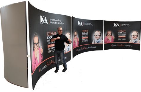 Curved-Backdrop | Kick Ass Media Gala Entrance, Curved Backdrop, Portable Display, Event Branding, Entrance, Branding, Media