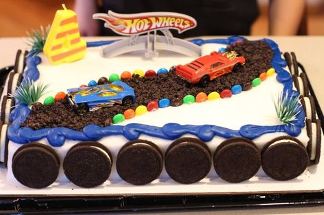 Hot Wheels Birthday Cake Diy Hotwheels Birthday Cake Party Ideas Pinterest Hot Wheels - davemelillo.com Homemade Hot Wheels Cake, Easy Hot Wheels Cake, Hot Wheels Party Food Ideas, Diy Car Cake, Hotwheels Birthday Party Food Ideas, Hot Wheels Birthday Cake Ideas, 6th Birthday Cake Boys, Hotwheels Birthday Cake, Wheels Cake