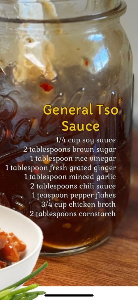 General Tao Sauce, General Tso Sauce, General Tso, Meal Prep Clean Eating, Bariatric Recipes, Air Frying, Homemade Sauce, Chili Sauce, Rice Vinegar