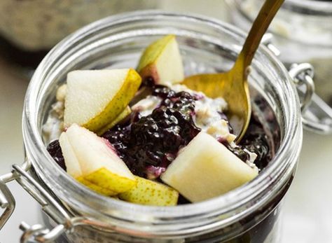 Oat Parfait, Blueberry Cardamom, Blueberry Chia Seed Jam, Easy Jam, Chia Seed Jam, Vegan Overnight Oats, Oh She Glows, Vegan Breakfasts, Overnight Oat