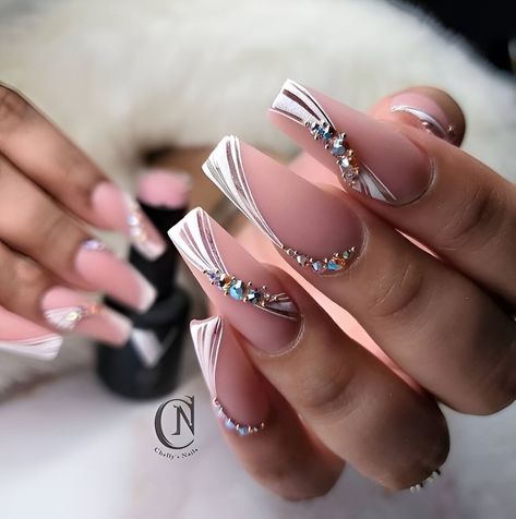 30 Classy Nail Designs Stunning For Every Occasion French Tip Coffin Nails, French Tip Coffin, Cruise Nails, Aqua Nails, Classy Nail, Nails Design Ideas, Classy Nail Designs, Diamond Nails, Neutral Nails