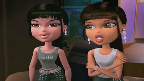 Follow Jade And Yasmin Bratz, Bratz Show, Bratz Tv Show, Bratz Mood, Bratz Cartoon, Yasmin Bratz, Arte Glitter, Bratz Doll Outfits, Bratz Girls