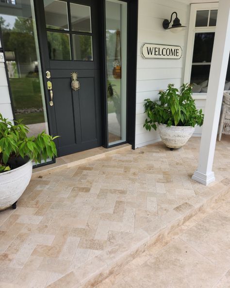 Entrance way of our DREAMS! 

How stunning is this? Our travertine bricks creating the perfect cosy entrance for this gorgeous home - looking for this for your home home? Look no further. Come and see us. Entrance Way, Entrance Ways, Come And See, Home Look, Home Home, Entrance