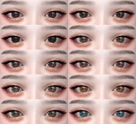 Sims Eye Color, Aegyosal Sims 4 Cc, Sims4 Eye Color, Ts4 Cc Eye Colors, Sims 4 Douyin Makeup, Sims 4 Cc Eyes Color, Sims 4 Eye Color, Ts4 Eyes, Cc Eyes