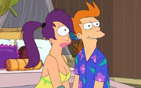 Leela And Fry, Fry And Leela, Futurama, On Vacation, Cartoon Characters, Family Guy, Comics, Fictional Characters, Art