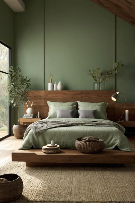 Discover how to transform your bedroom into a tranquil oasis with sage green decor and minimalist touches. Upgrade your space with ease.
#ad  


#Colortrend
#wallpaint2024
 #color2024
 #DIYpainting
 ##DIYhomedecor
 #Fixhome Green Cozy Bedroom, Sage Green Design, Trendy Bedroom Ideas, Sage Bedroom, Dark Cozy Bedroom, Cozy Bedroom Colors, Earthy Bedroom, Sage Green Bedroom, Bedroom Ideas For Small Rooms