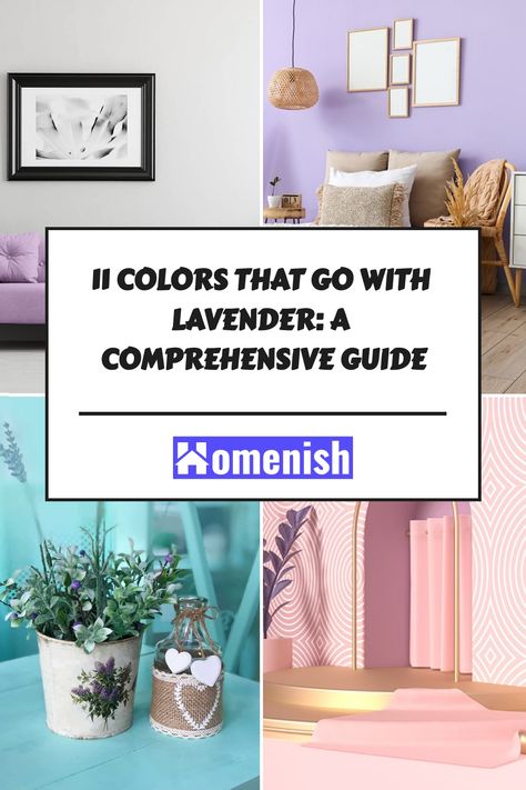 Lavender is a color that is often associated with peace, tranquility, and serenity. But lavender can also be a vibrant and cheerful color, depending on the shade. In this article, we'll explore the top 11 unexpected colors that pair perfectly with lavender, so you can create a look that is both unique and stylish. Lavender Curtains, Lavender Walls, Mint Walls, Lavender Wall, Gold Chair, White Couches, The Color Wheel, Grey Curtains, Spooky Designs