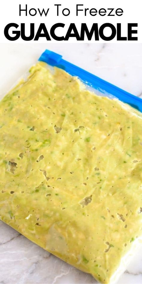 It's easy to freeze guacamole to have for later. In this article you will find two methods for freezing along with a recipe for freezer guacamole. #howtofreezeguacamole #freezerguacamole Freeze Guacamole Recipe, How To Keep Guacamole From Browning, Can You Freeze Guacamole, How To Stop Guacamole From Browning, Frozen Guacamole, Homemade Mexican Guacamole, Best Guacamole Recipe, How To Make Guacamole, Mexican Dinner