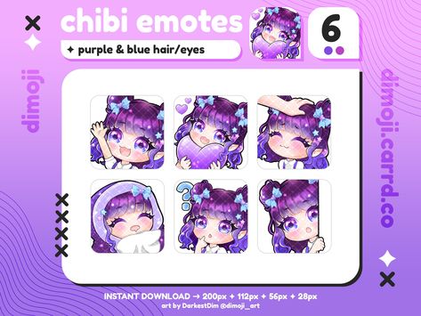 Heart Emote, Girl Chibi, Chibi Emotes, Elf Girl, Cute Chibi, Purple Hair, Transparent Png, Zip File, Drawing And Illustration