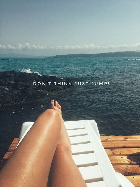 Don't think just jump!  #quotes #inspiration #motivation #sea #holiday #travel #photography Just Jump Quotes, Jump Quotes Inspiration, Jump Quotes, Air Quotes, Sea Holiday, Travel Picture Ideas, Shirt Quotes, High Jump, Jump Rope