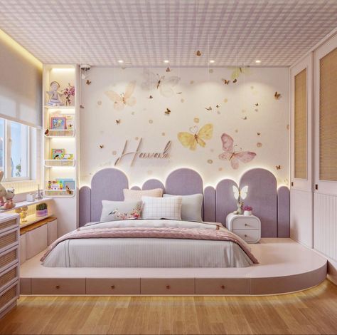 Modern Kids Room Design, Beautiful Bed Designs, Kids Bed Design, Bedroom For Girls Kids, Luxury Kids Bedroom, Girls Room Design, Kids Room Interior Design, Teen Girl Room Decor, Modern Kids Room