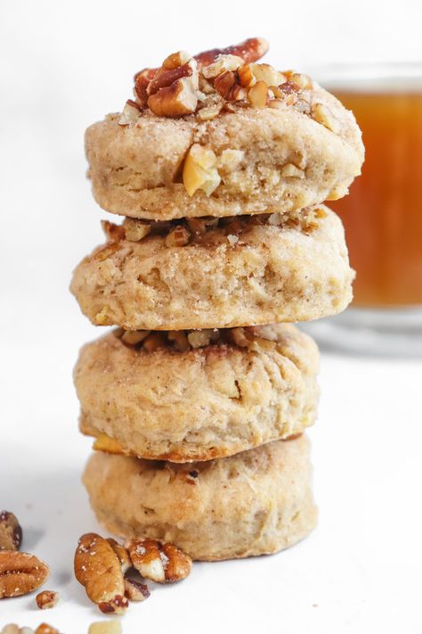 Apple Cider Scones Recipe, Apple Cider Pastries, Recipes That Use Apple Cider, Apple Cider Scones, Apple Cider Baked Goods, Holiday Scones, Apple Cider Desserts, Lemon Topping, Apple Cider Uses