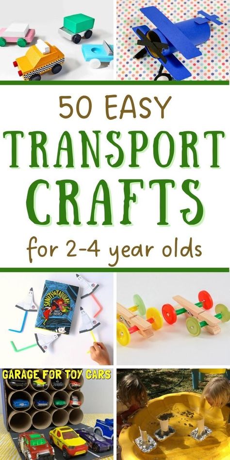 Land Transportation Crafts For Toddlers, Transportation Art Activities, Transport Preschool, Rocket Crafts, Transport Activities, Cars Preschool, Trains Preschool, Transportation Preschool Activities, Transportation Theme Preschool