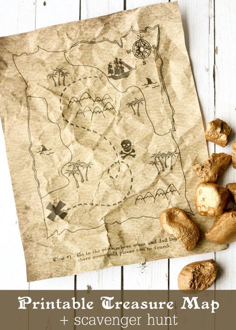 Printable Treasure Map Kids Activity - Free Coloring Pages and Scavenger Hunt { lilluna.com } Treasure Maps For Kids, Pirate Treasure Maps, Free Activities For Kids, Maps For Kids, Treasure Map, Fun Summer Activities, Pirate Birthday Party, Pirate Treasure, Pirate Birthday