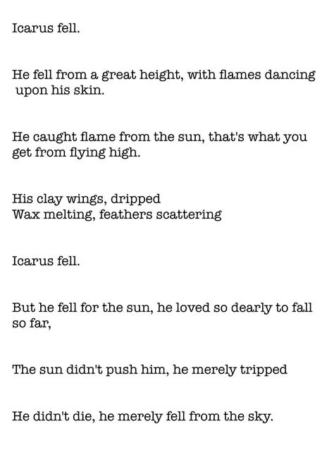 Icarus Falling Quotes, Icarus X Apollo X Helios, Icarus And Apollo Fanart, Icarus Poetry, Icarus And Apollo, Icarus Poem, Icarus Fanart, Icarus And The Sun, Icarus Falling