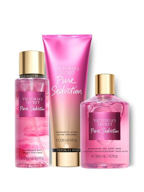 PURE SEDUCTION: All night long. Fruity with notes of Juiced Plum and Crushed Freesia. Matching Scents, Victoria's Secret Pure Seduction, Profumo Victoria Secret, Victoria Secret Body Mist, Pure Seduction, Victoria's Secrets, Victoria Secret Fragrances, Fragrance Lotion, Victoria Secret Perfume