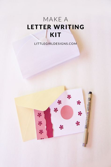 How to Make a Portable Letter Writing Kit - Jennie Moraitis Letter Writing Prompts, Make A Letter, Letter Writing Kit, Snail Mail Letters, Writing Materials, How To Make Letters, Creative Retreat, Mail Ideas, Thrifty Thursday