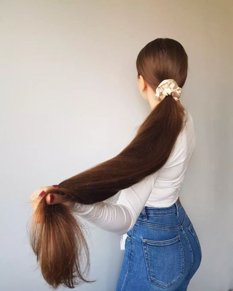 Long Hair Images, Long Hair Ponytail, Hair Inspiration Long, Hair Growing Tips, Long Silky Hair, Long Hair Pictures, Really Long Hair, Luscious Hair, Long Brown Hair