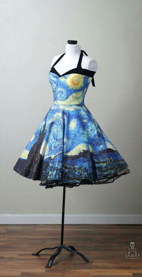 Starry night swing dress Starry Night Dress, The Starry Night, Starry Night Van Gogh, A Dress, Van Gogh, Night Dress, Pretty Dresses, Starry Night, Cute Dresses