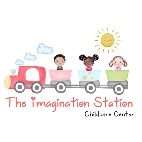 Excited to share this item from my #etsy shop: Imagination Station Childcare Logo, Daycare Logo, Cute Daycare Logo, Unique Daycare Logo, Train Themed Daycare Logo, Train Childcare Logo Daycare Names Ideas, Daycare Logo Design, Childcare Logo, Child Care Logo, Preschool Logo, Kindergarten Logo, Daycare Logo, Daycare Signs, Daycare Names