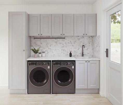 Laundry Galley Style, Top Loader Laundry Room Ideas With Sink, Beach House Laundry Room, Flooring Laundry Room, Room Organizers, Laundry Room Lighting, Dream Laundry Room, Laundry Room Flooring, Laundry Room Closet