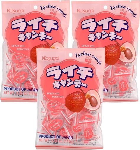 Kasugai Hard Candy Lychee, 4.05 oz (Pack of 3) Lychee Candy, Candy Notes, Asian Grocery Store, Popular Candy, Frozen Fruits, Japanese Candy, Chocolate Assortment, Kids Candy, Sweet Candy