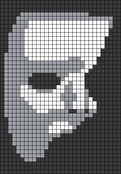 Phantom Of The Opera Embroidery, Phantom Musical, Patch Blanket, Crochet Patches, Grid Crochet, Crochet Grid, Quick Crochet Projects, Graph Paper Drawings, Pixel Art Templates