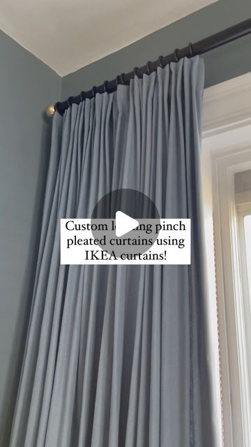 381 likes, 47 comments - hello.from.liz on March 15, 2022: "Create custom looking pinch pleated curtains using IKEA curtains! These panels were $42.99 for ..." Loft With Curtains, Pinched Pleat Curtains, Ikea Blinds And Curtains, Pleated Curtains On Track, White Pinch Pleat Curtains, Ikea Pleated Curtain Hack, How To Pinch Pleat Curtains, Best Ikea Curtains, Curtain Pleats Styles