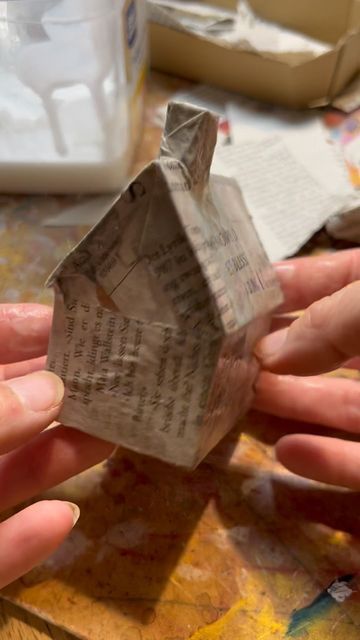 Tiny Paper Houses, New Followers, Putz Houses, Diy Cardboard, Paper Houses, Next Step, The Next Step, Little Houses, Handmade Home