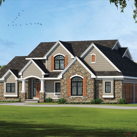 French Country two-story design, 4 bed, 4 bath, 3247 sq ft Country House Plans Two Story, Modern French Country House Plans, Modern French Country House, French Country Floor Plans, 2 Story House Plans, 2 Story House, Incredible 2, 2 Storey House Design, 2 Storey House