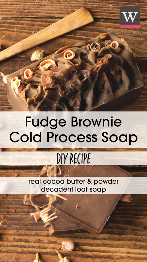 Fall Cold Process Soap Recipes, Chocolate Soap Recipe, Basic Cold Process Soap Recipes, Winter Cold Process Soap Recipes, Natural Cold Process Soap, Cold Press Soap Recipes, Chocolate Soap Cold Process, Lye Soap, Natural Soaps Recipes