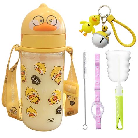 Yellow Duck Travel Cup with Strap Water Bottle Tumbler Drinking Cup Cup for Picnic Birthday Gift (ducks A, 430 ml) (As an Amazon Associate I earn from qualifying purchases) Duck Clothes, Ducky Duck, Berry Picking, Picnic Birthday, Cup Cup, Duck Duck, Duck Cloth, Pink Owl, Yellow Duck