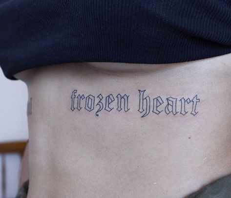 Cold Heart Tattoo Designs, Cold Hearted Tattoo Ideas, Frozen Heart Tattoo, Cold Hearted Tattoo, 2000 Font Tattoo, Cold Heart Tattoo, Burning Heart Tattoo, Soul Tattoo, Frozen Heart