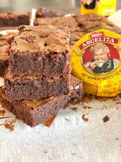 Abuelita Hot Chocolate Brownies, Mexican Hot Chocolate Dessert, Abuelita Chocolate Cake, Mexican Hot Chocolate Pie, Chocolate Abuelita Cookies, Mexican Hot Chocolate Cookies Abuelita, Chocolate Abuelita Recipe, Abuelita Brownies, Mexican Hot Chocolate Recipe Abuelita