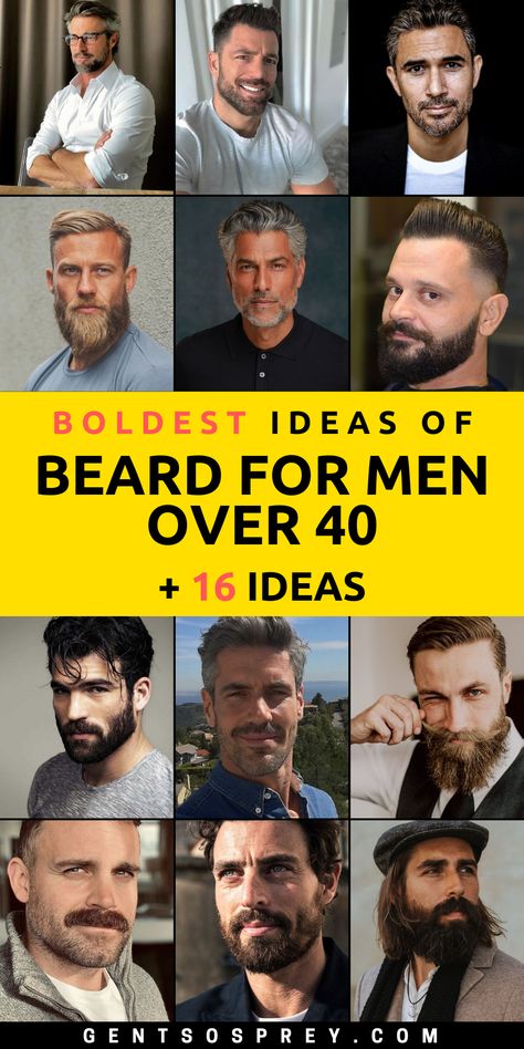 Explore 16 Beard Ideas for Men Over 40 for 2024 and discover a world of timeless styles that redefine handsome. With years of experience comes the wisdom to choose the perfect hair and beard styles for men over 40. Our collection includes a range of options, from classic to contemporary, ensuring you look your best at any age. Embrace your mature charm with these distinguished beard styles for men over 40. Men’s Beard Styles 2023, Bearded Men Haircuts, Mens Beards Style Shape, Mens Beard And Hairstyles, Men’s Hair With Beard, Men’s Style Beard, Square Beard Style, Men’s Hair And Beard Styles, Hair And Beard Styles Haircuts Men's Cuts