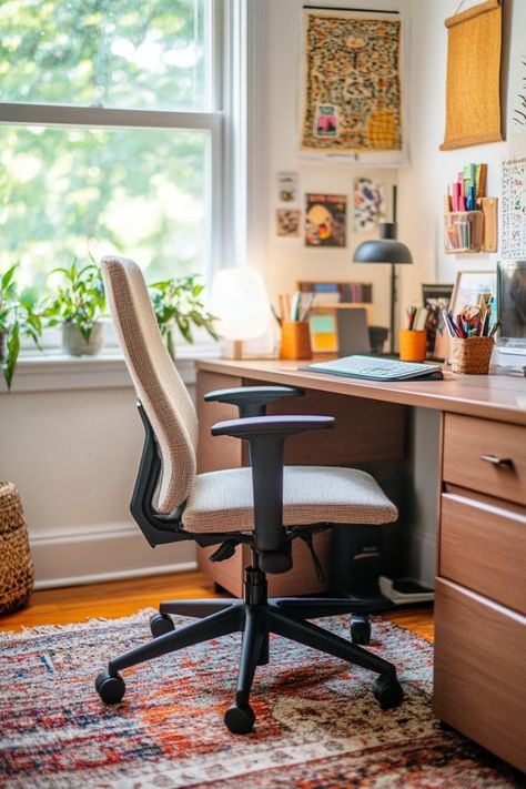 Create the perfect home office with these decor ideas and inspirations. School Administrator Office, Large Wooden Desk, Feminine Office, Home Office Decor Ideas, Industrial Office Design, Traditional Office, Modern Rustic Decor, Creative Wall Art, Office Decor Ideas