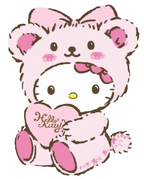 #hellokitty #bear #love #heart #freetoedit 헬로키티 배경화면, Hello Kitty Imagenes, Hello Kitty Tattoos, Karakter Sanrio, Harry Potter Disney, Charmmy Kitty, Hello Kitty Images, Hello Kitty Themes, Images Disney