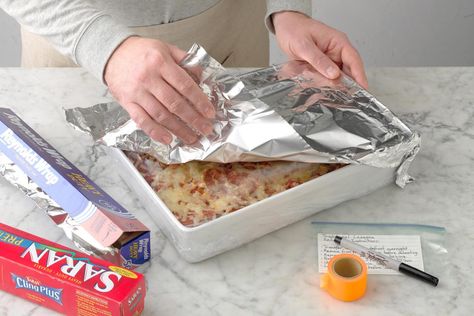 How to Freeze Lasagna the Right Way Best Way To Freeze Lasagna, Freeze Lasagna How To, Freezing Lasagna, How To Freeze Lasagna, Freeze Lasagna, Entree Ideas, Frozen Lasagna, Food Preserving, Freezing Food