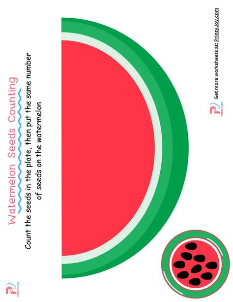 Watermelon Seeds Counting Worksheets Free Counting Worksheets, Watermelon Seeds, Number Activities, Summer Learning, Free Printable Worksheets, Hands On Learning, Science Fair, Kindergarten Worksheets, Addition And Subtraction