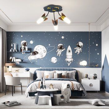 Nursery Light Fixture, Outer Space Bedroom, Light Nursery, Balloon Chandelier, Lamp Kids, Toddler Boy Room Decor, Space Themed Bedroom, Space Themed Room, Boy Bedroom Design