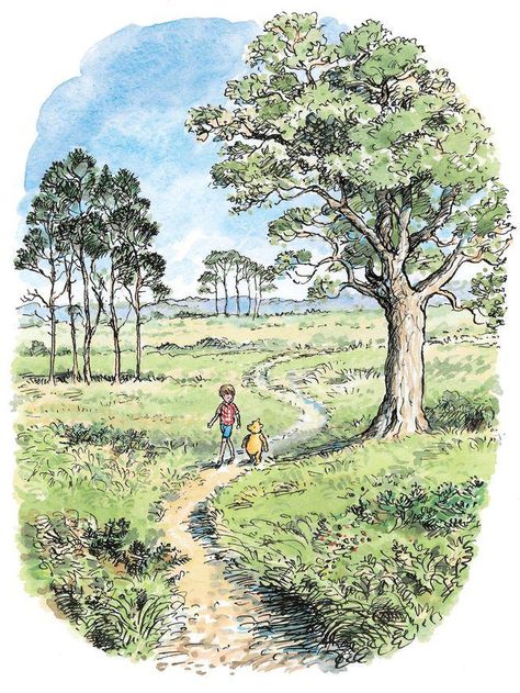 The Hundred Acre Wood, 100 Acre Wood, Wood Illustration, Hundred Acre Woods, Winnie The Pooh Pictures, Winnie The Pooh Quotes, Winnie The Pooh Friends, Christopher Robin, Image Nature