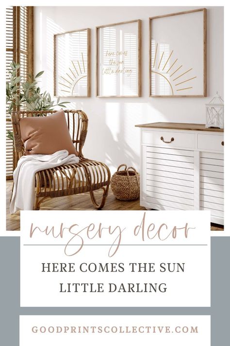 Nursery Decor Set of 3 Wall Art Sunshine Print for Baby Room Decor Baby Shower Gift Idea Boho Here Comes The Sun Nursery, Sun Nursery, Wall Art Baby Room, Baby Room Prints, Sunshine Print, Kids Room Sign, Nursery Wall Decor Boy, Baby Shower Gift Idea, Nursery Decor Wall