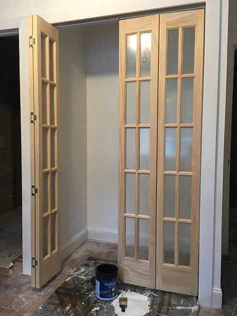 Closet From Scratch Reveal: Riverside Retreat Jenna Sue Design, Camp House, Jenna Sue, Closet Kits, Long House, Basement Apartment, Sliding Closet Doors, Small But Mighty, Glass Doors Interior