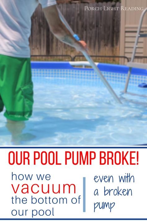 Intex Pool Pump Setup, Pool Vacuum Diy, Diy Pool Vacuum Ideas, Diy Pool Vacuum, Cleaning Above Ground Pool, Intex Pool Pump, Homemade Swimming Pools, Pool Cleaning Tips, Intex Pool Vacuum