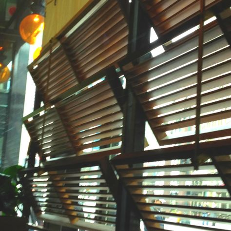 Oh! Shutters that swivel too, lovely Japanese Shutters, Shack House, House Hardware, Shutter Ideas, Shutter Hardware, Japanese Style House, Attic Room, Interior Shutters, Restaurant Ideas