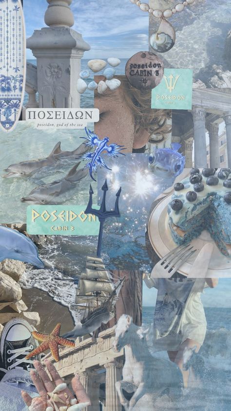 #cabin3 #percyjackson #poseidon #pjo Posiden Wallpaper Aesthetic, Percy Jackson Collage Wallpaper, Cabin 3 Wallpaper, Poseidon Cabin Aesthetic, Aesthetic Pjo Wallpaper, Poseidon Aesthetic Wallpaper, Cabin 3 Poseidon Aesthetic, Pjo Wallpapers Aesthetic, Child Of Poseidon Aesthetic