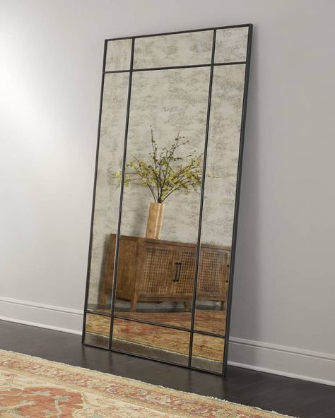 HF7DB Maxine Floor Mirror Antique Floor Mirror, Modern Mirror Design, Extra Large Mirrors, Wall Mirror Decor, Oversized Wall Mirrors, Modern Wall Mirrors, Floor Length Mirror, Industrial Mirrors, Hallway Mirror