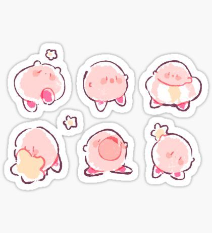 Kawaii Stickers | Redbubble Pink Stickers, Kirby Art, Stickers Kawaii, Stickers Redbubble, Kawaii Doodles, Kawaii Stickers, Cute Easy Drawings, Stickers For Sale, Anime Stickers