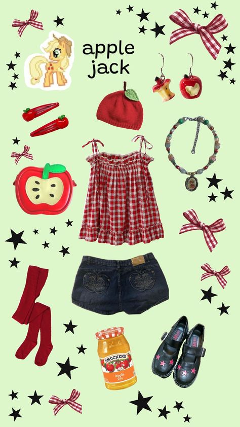 applejack Apple Jack Inspired Outfits, Applejack Outfit Ideas, Apple Jack Costume, Apple Jack Outfit, Applejack Outfit, Applejack Aesthetic, Pony Costumes, Apple Outfit, Jack Costume