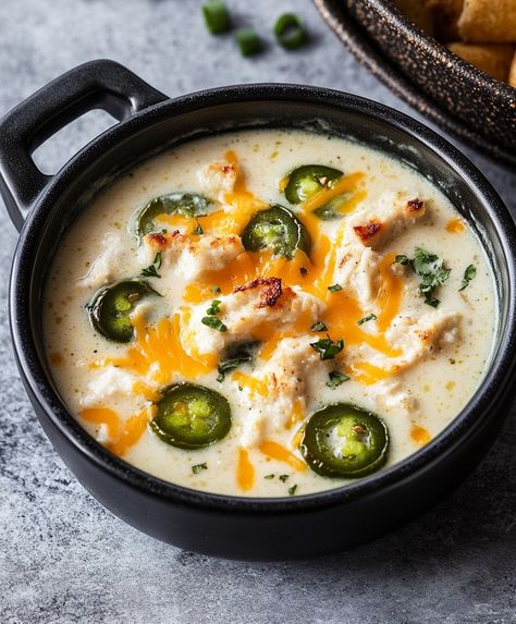 Jalapeno Popper Soup Recipe Jalapeño Cheeseburger Soup, Jalapeño Popper Soup, Popper Soup, Jalapeño Soup, Beef Enchiladas Recipe, Chicken Chowder, Beef Enchilada Recipe, Ground Beef Enchiladas, Potato Chowder